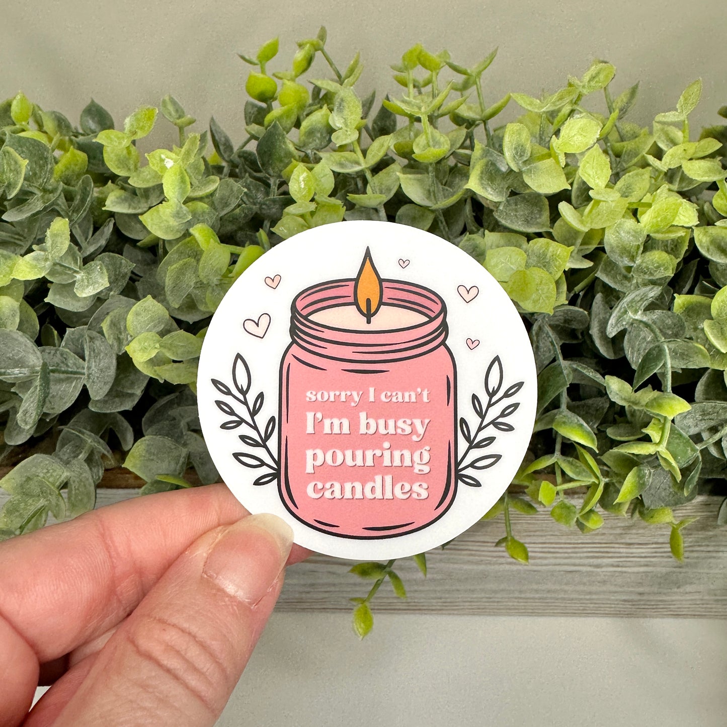 Busy Making Candles Sticker