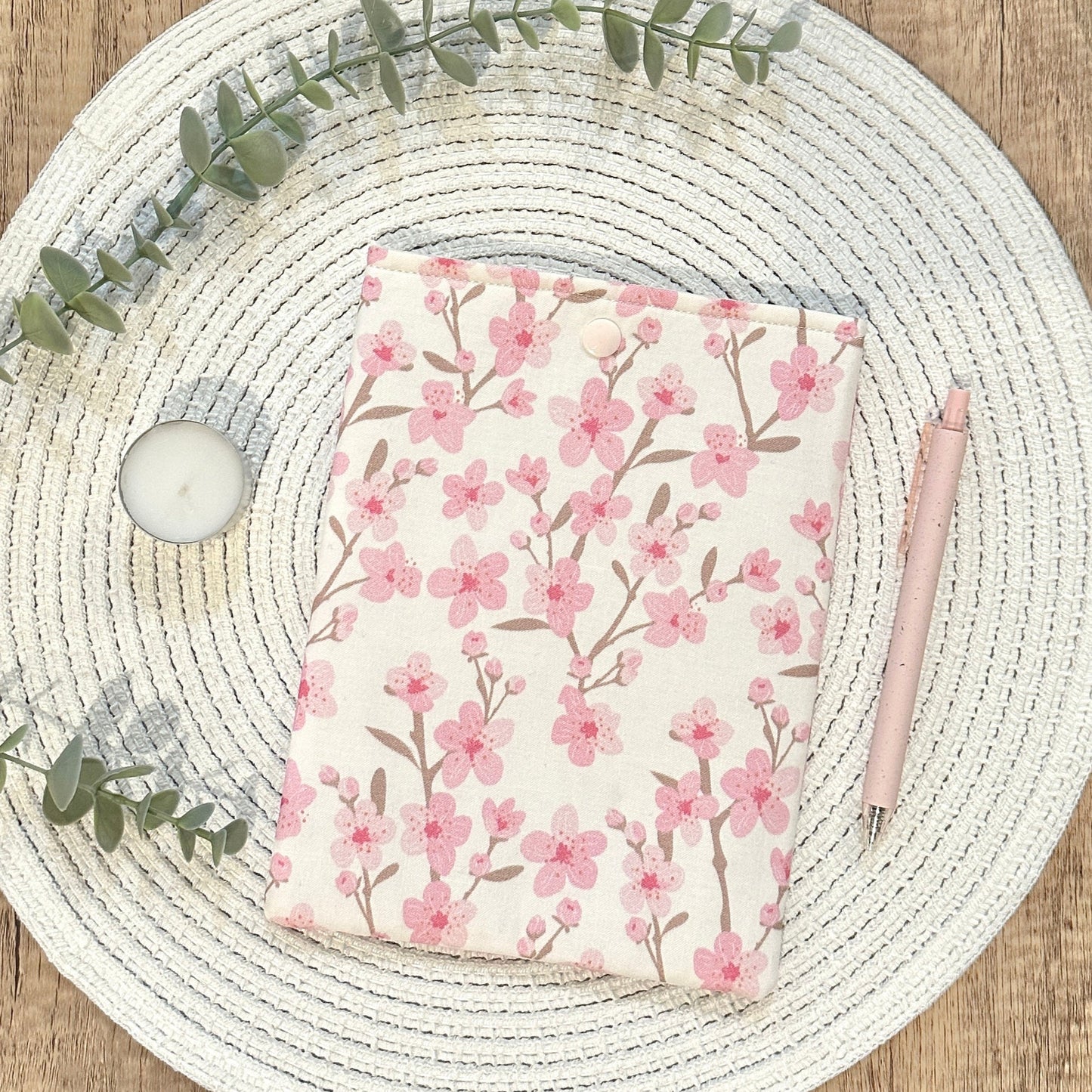cherry blossom floral e-reader sleeve