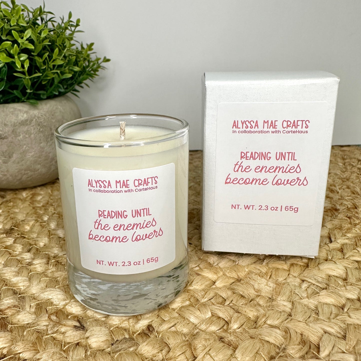 romantasy votive candle with box