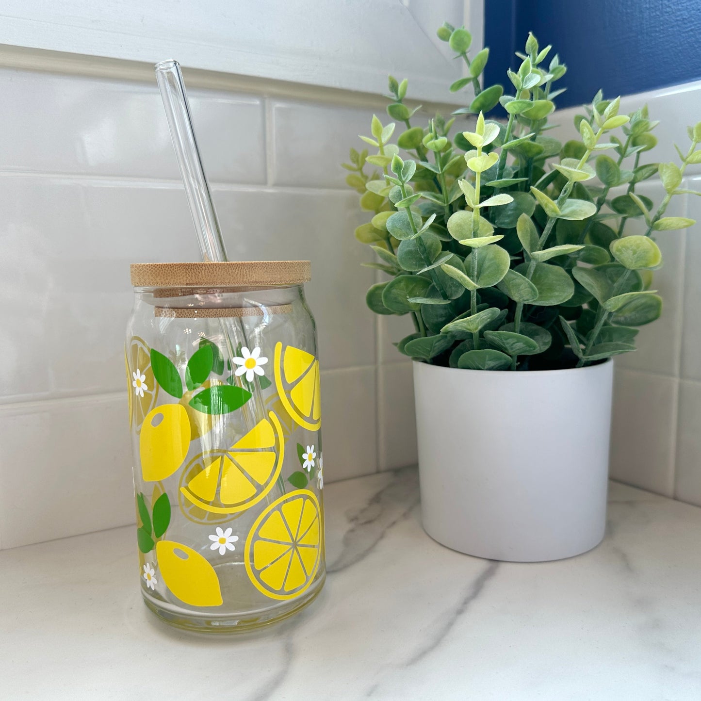lemon glass cup