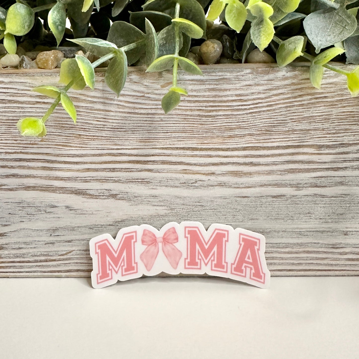 pink bow sticker gift for mom