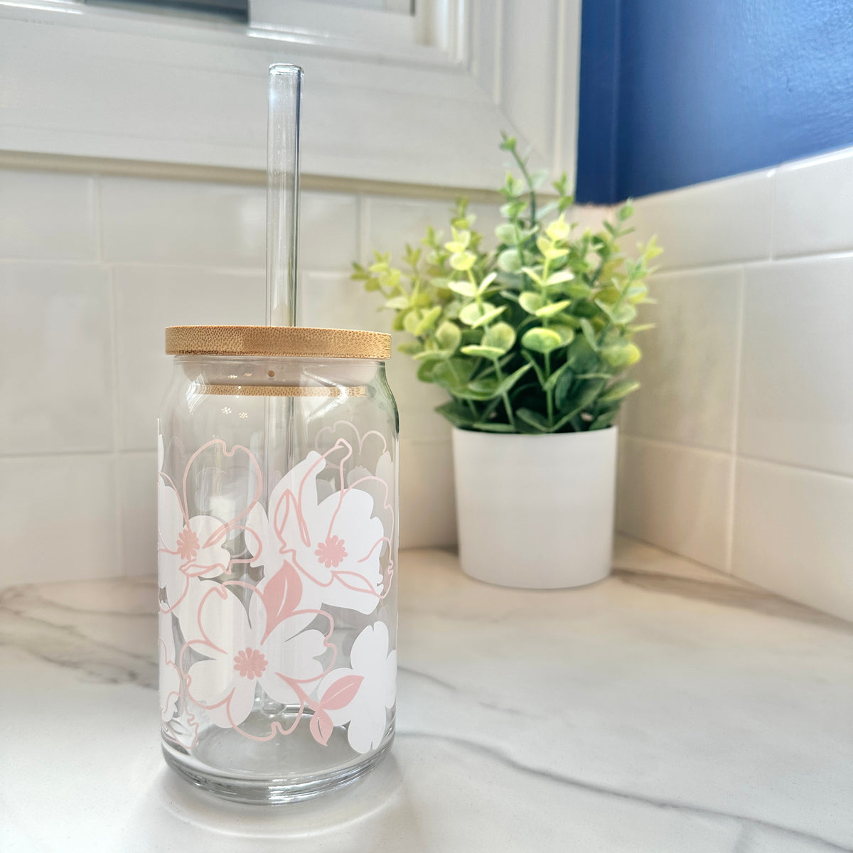 Dogwood Glass Cup