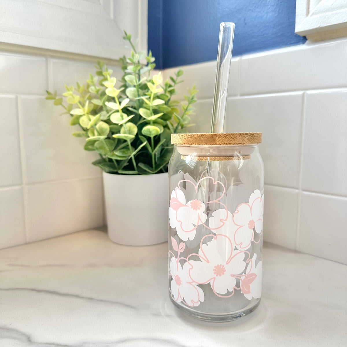 Dogwood Glass Cup
