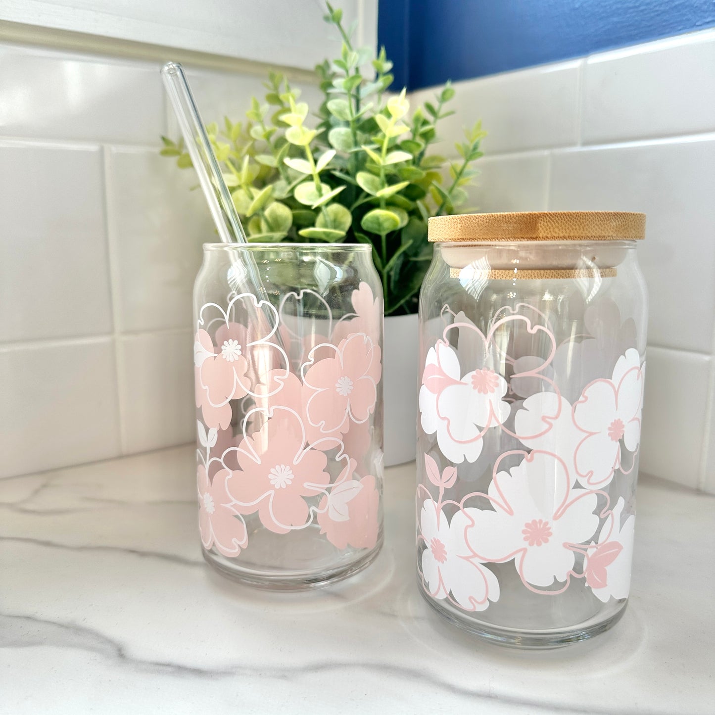 Dogwood Glass Cup