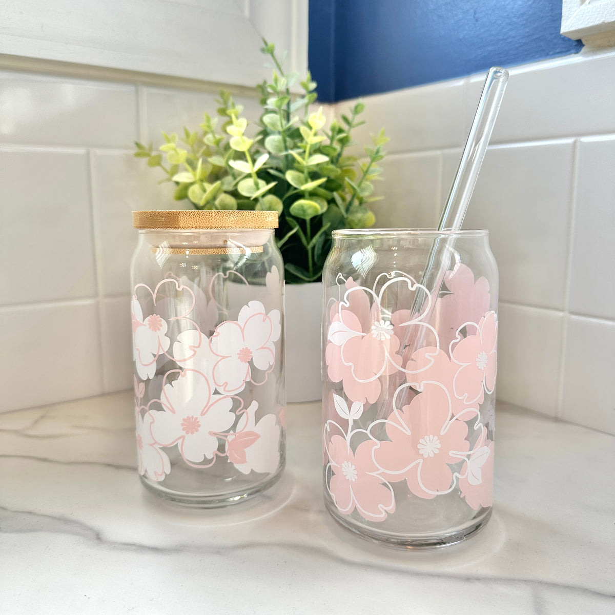 Dogwood Glass Cup