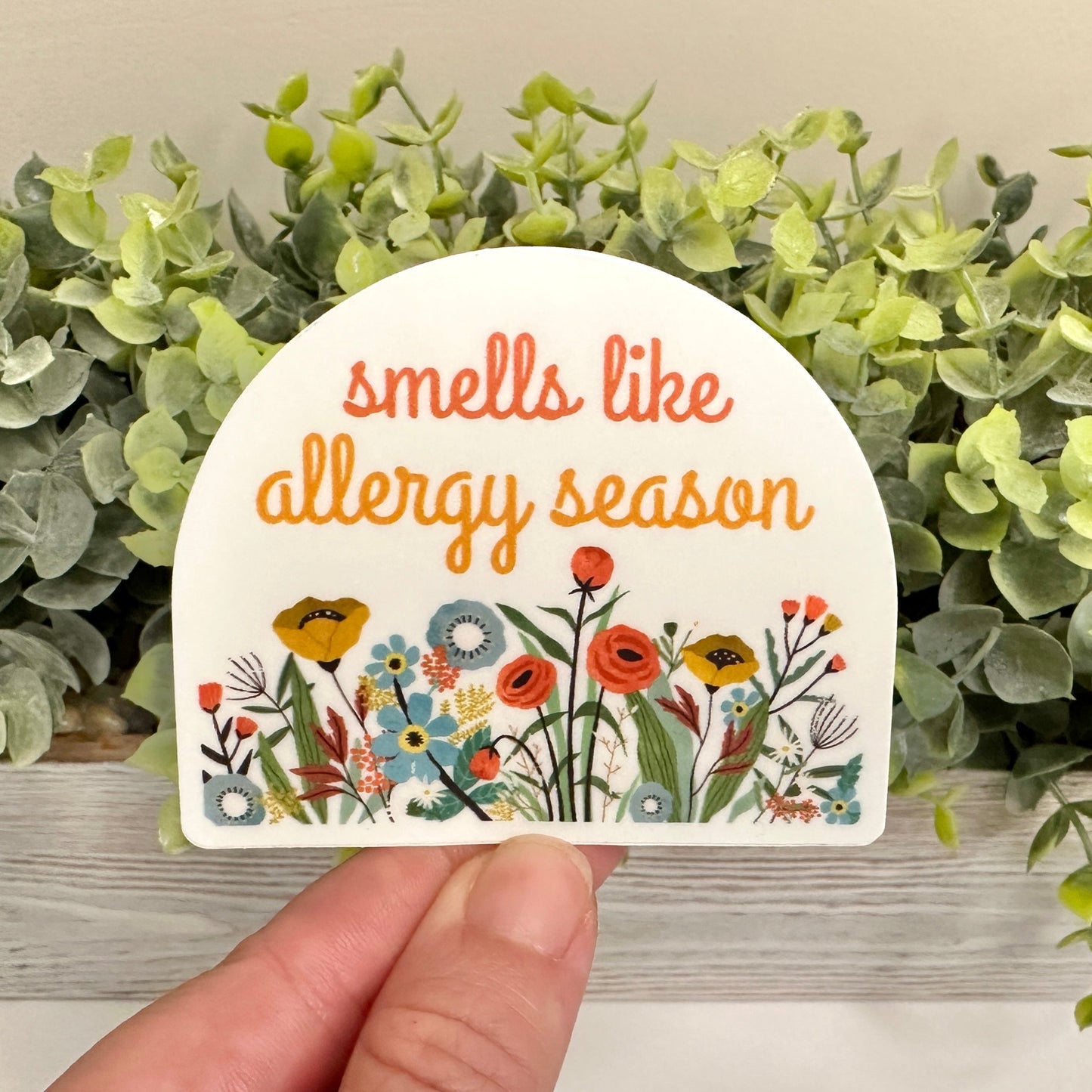 allergy season sticker for water bottle