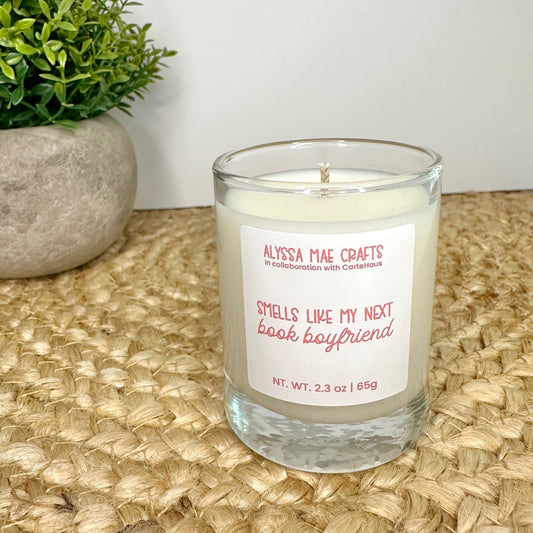 smells like my next book boyfriend candle
