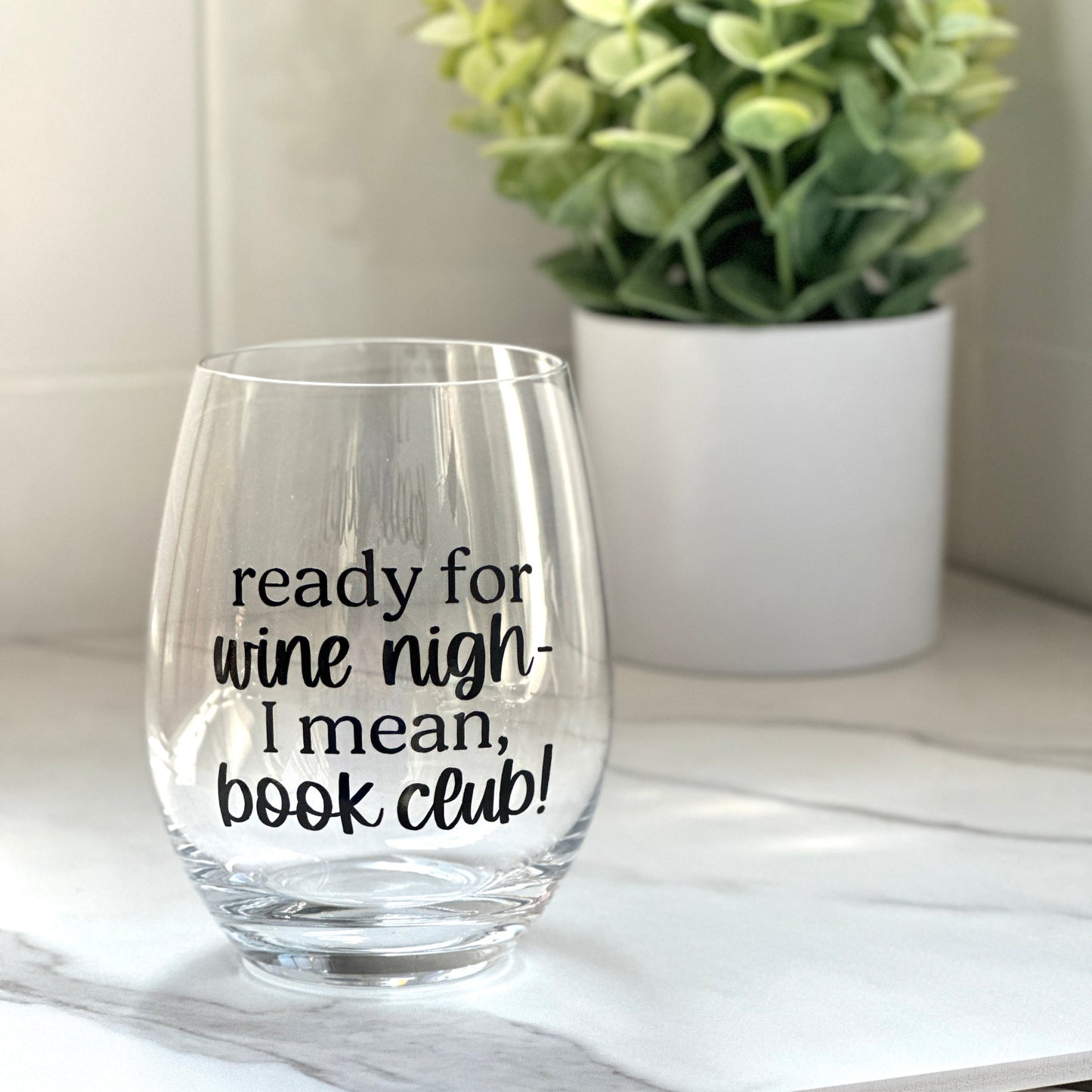 book club wine glass