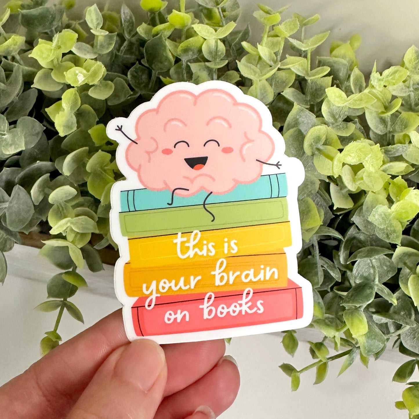 this is your brain on books sticker