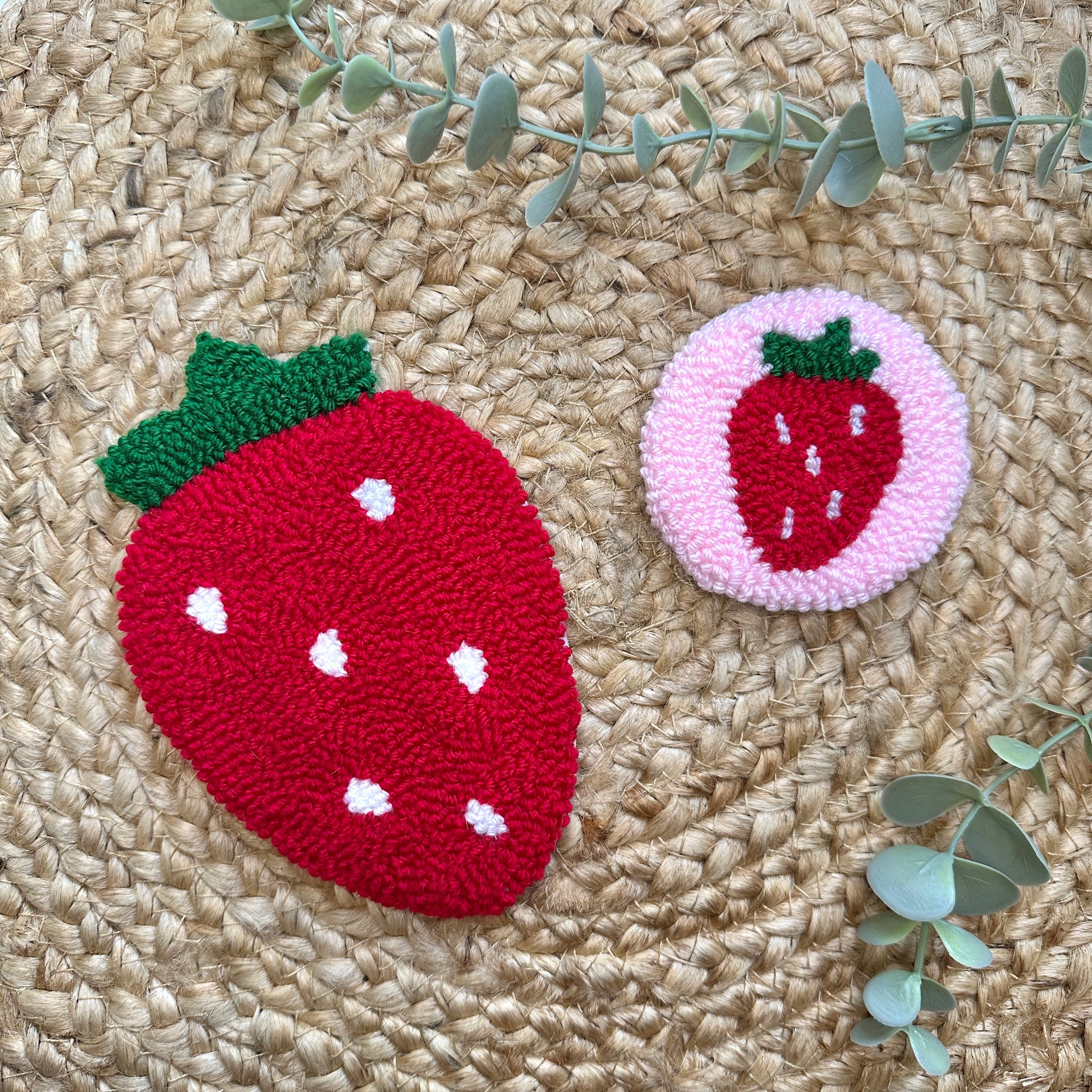 strawberry coasters