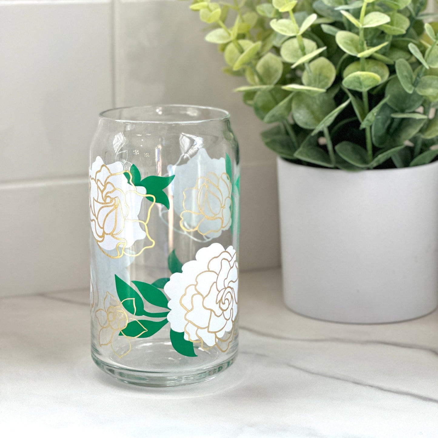 gardenia glass cup