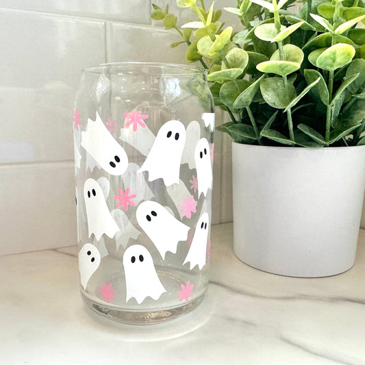 cute ghost iced coffee cup