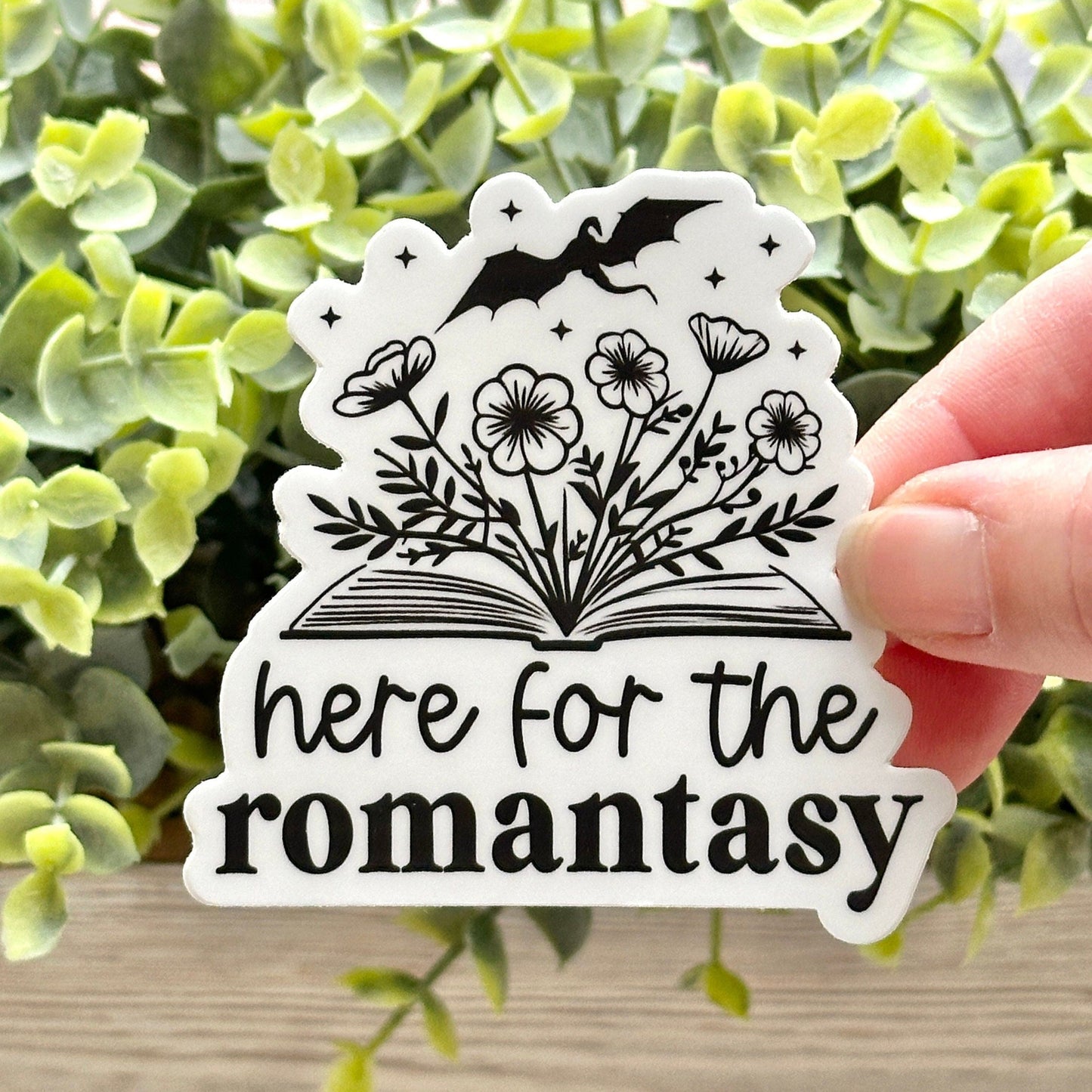 romantasy books sticker for water bottle