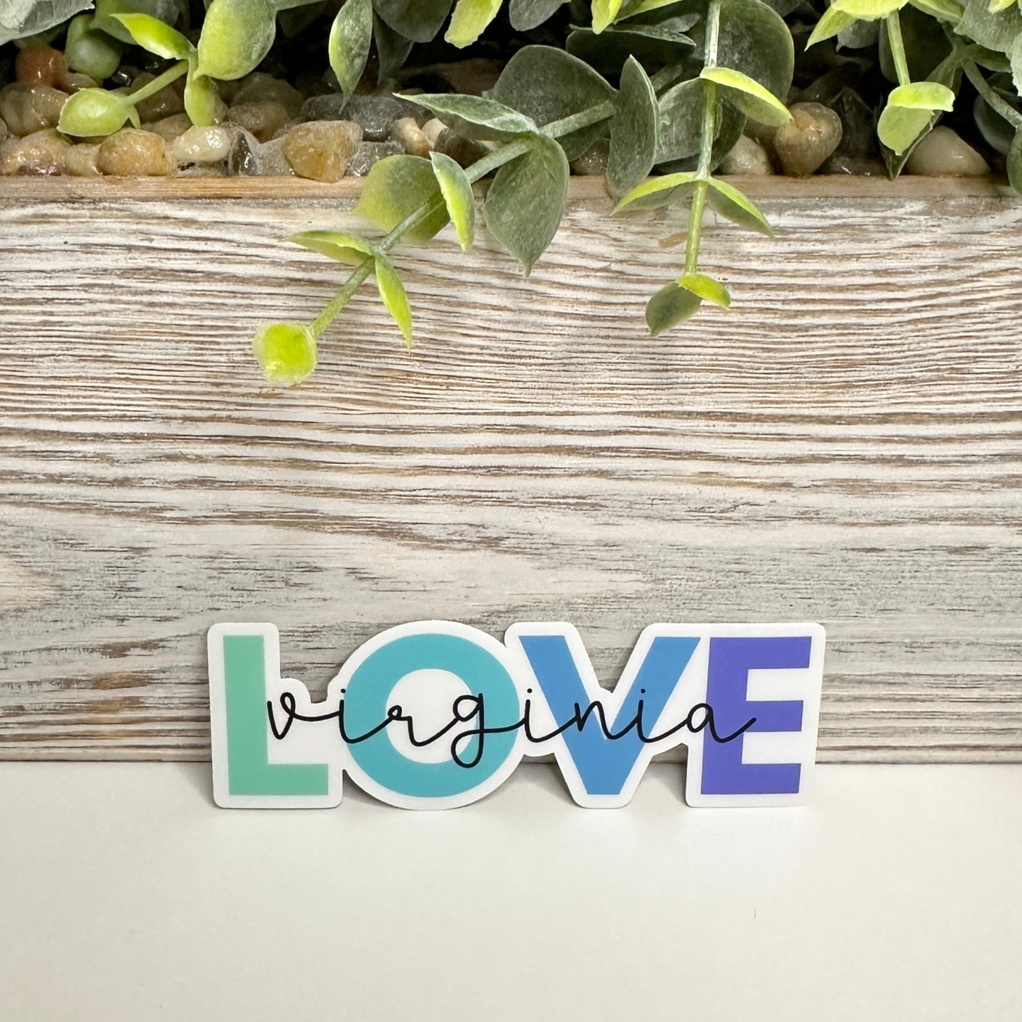 Virginia love sign sticker