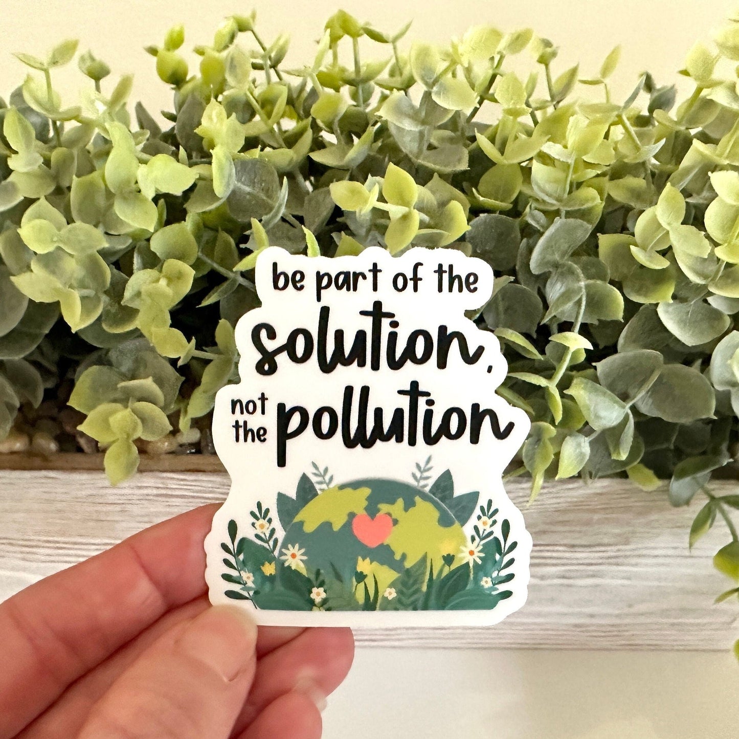 pollution sticker for water bottle