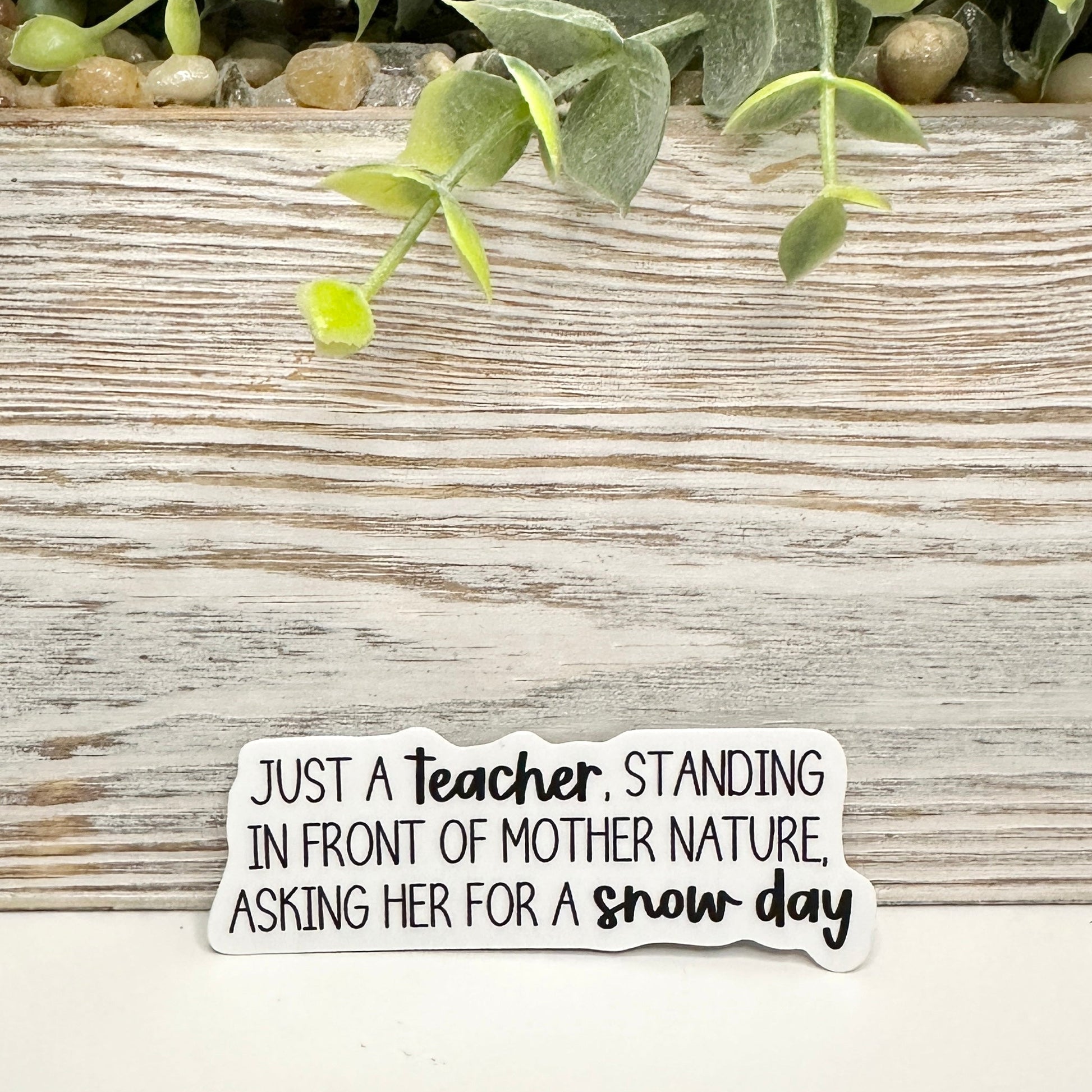 funny teacher snow day sticker