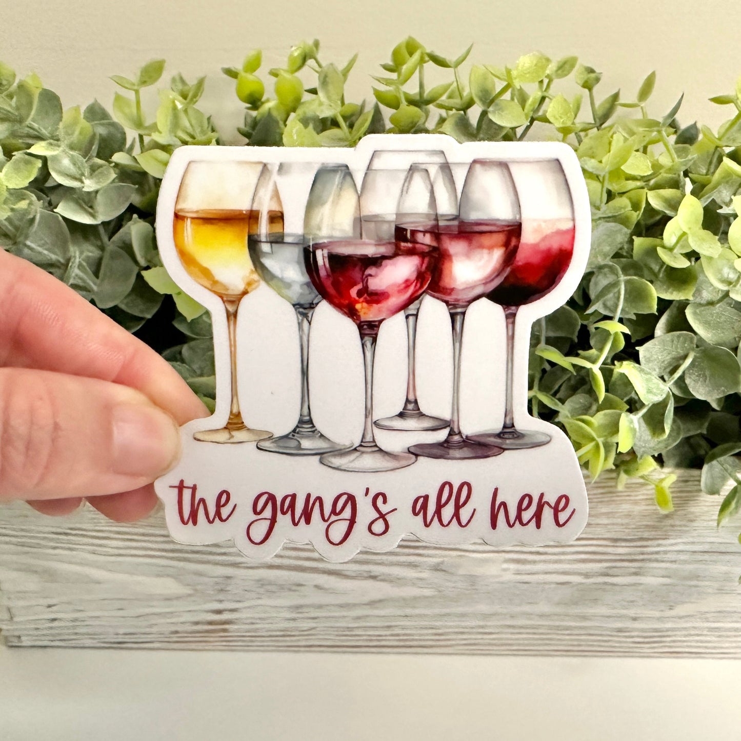 vinos and vows sticker for wine lovers